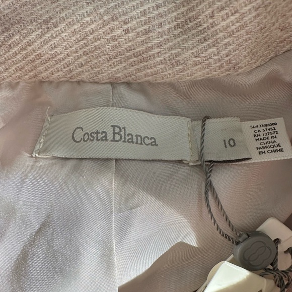COSTA BLANCA Jacket Wool Camel Bronze Buttons Military Fit Flare NWT Sz 10 - Picture 7 of 8